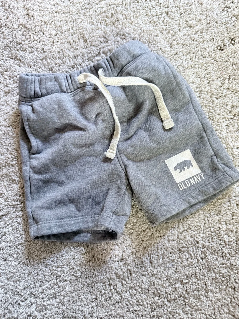 Old Navy Light Gray Kids Drawstring Fleece Shorts